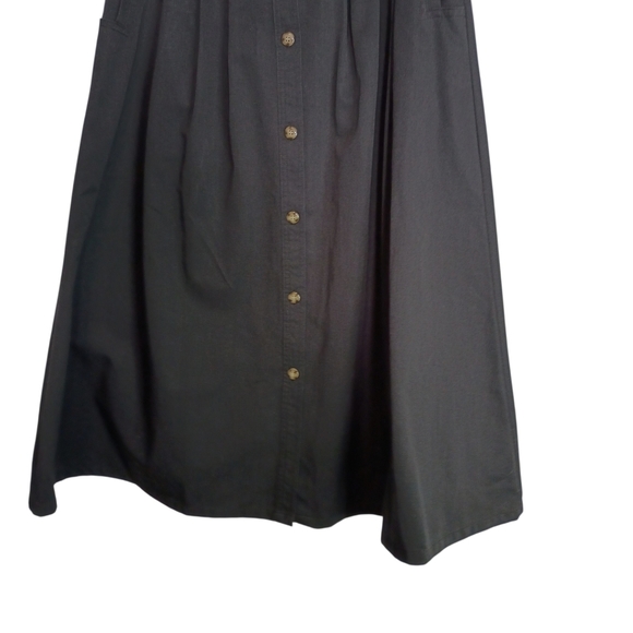 Baxter & Weils - Vintage Black Button Up Skirt -= Size 12 - Picture 3 of 6